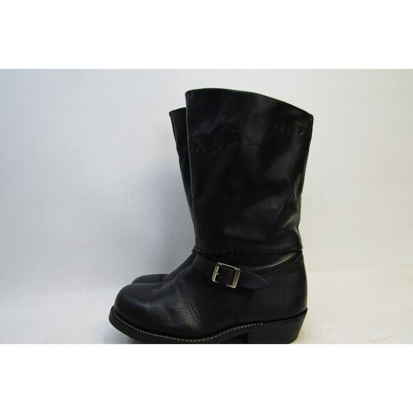Cody James Mens Size 13 D Black Leather Buckle Cowboy Motorcycle Boots - Picture 1 of 11